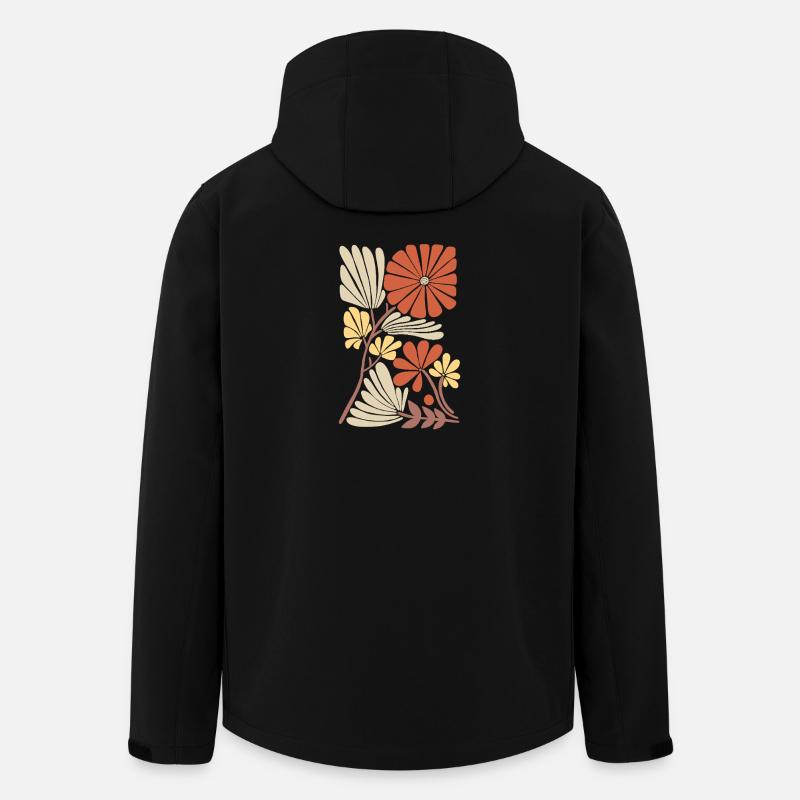 Boho Blumen Muster - Recycelte Männer Softshell-Jacke von Stanley/Stella - Schwarz