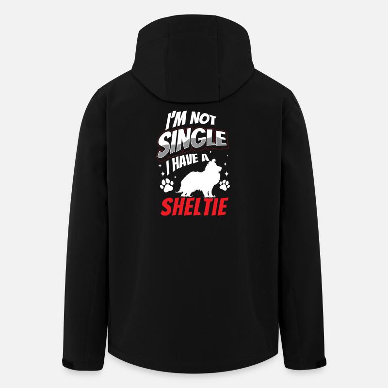 Sheltie not single Shetland Sheepdog - Men’s Recycled Softshell Jacket by Stanley/Stella - black