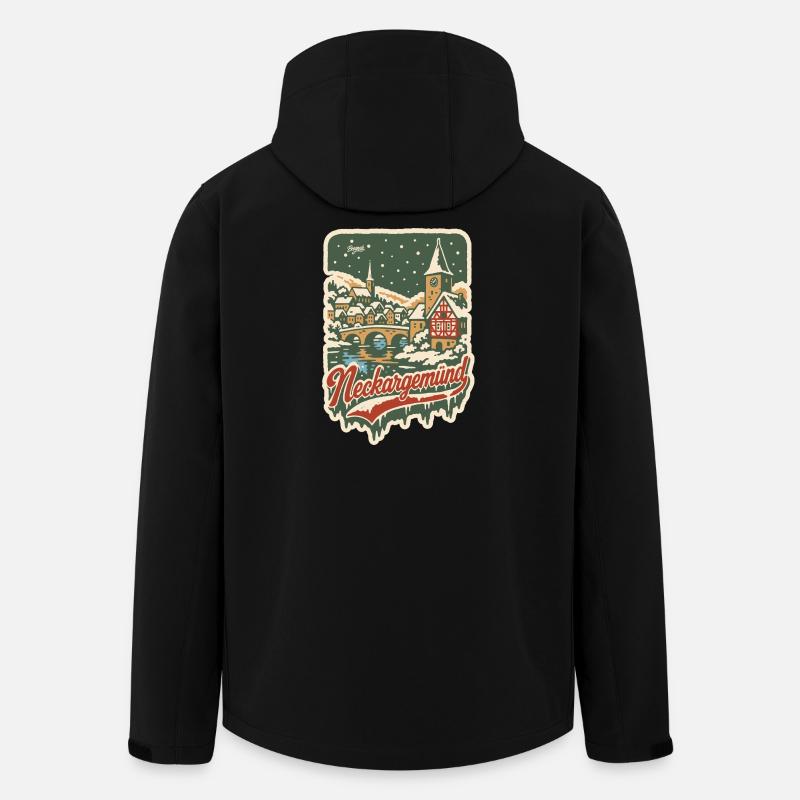 Neckargemünd Winteridylle - Recycelte Männer Softshell-Jacke von Stanley/Stella - Schwarz