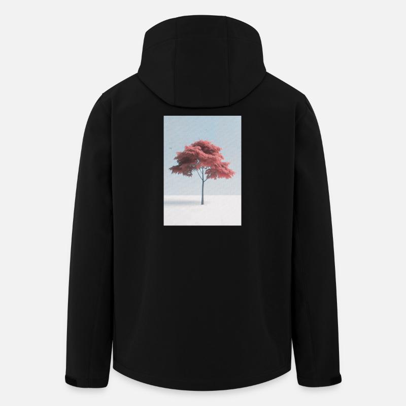 Minimal Japanese Maple Tree Art - Men’s Recycled Softshell Jacket by Stanley/Stella - black