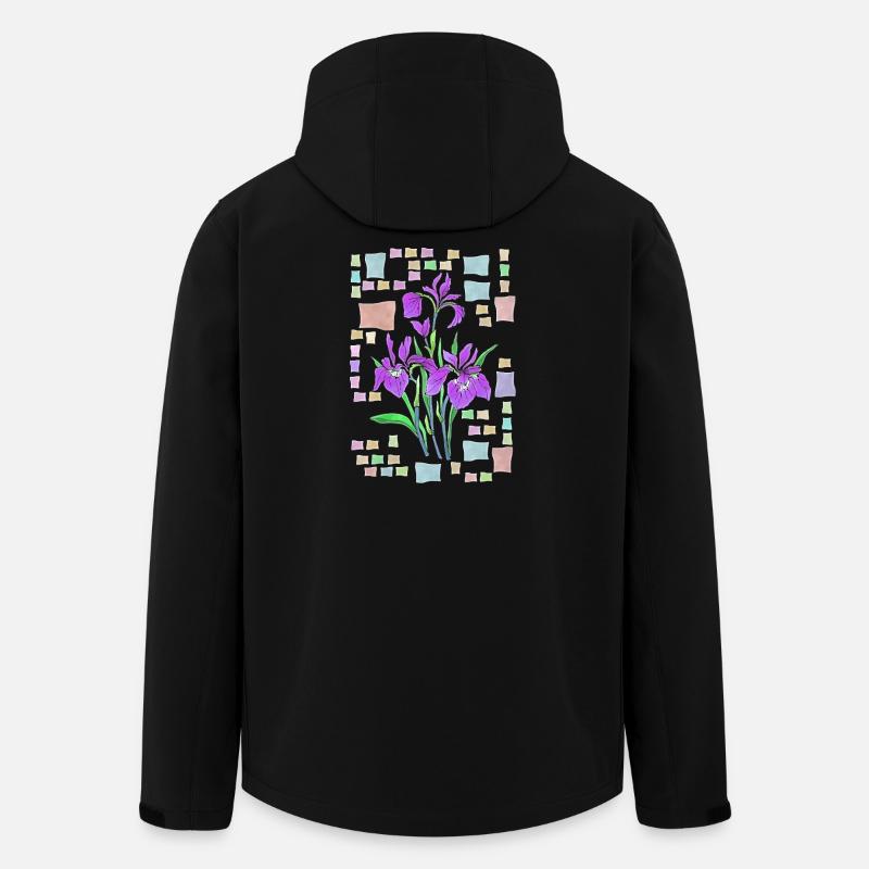 Blumen - Recycelte Männer Softshell-Jacke von Stanley/Stella - Schwarz