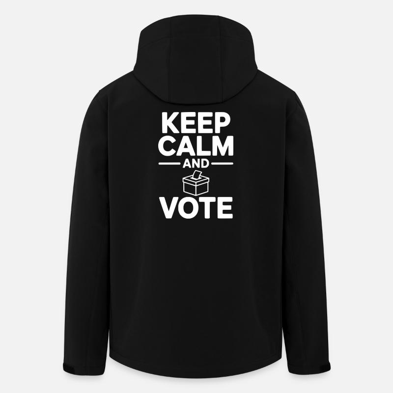 Keep Calm and Vote - Men’s Recycled Softshell Jacket by Stanley/Stella - black