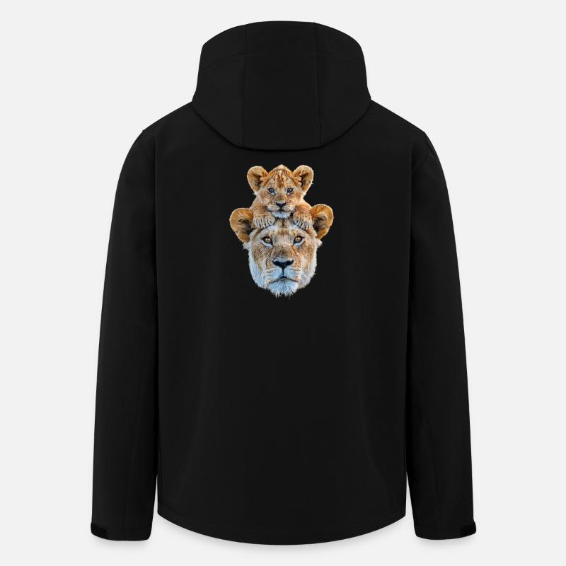 Mère lione avec un petit - Veste softshell homme en polyester recyclé Stanley/Stella - noir