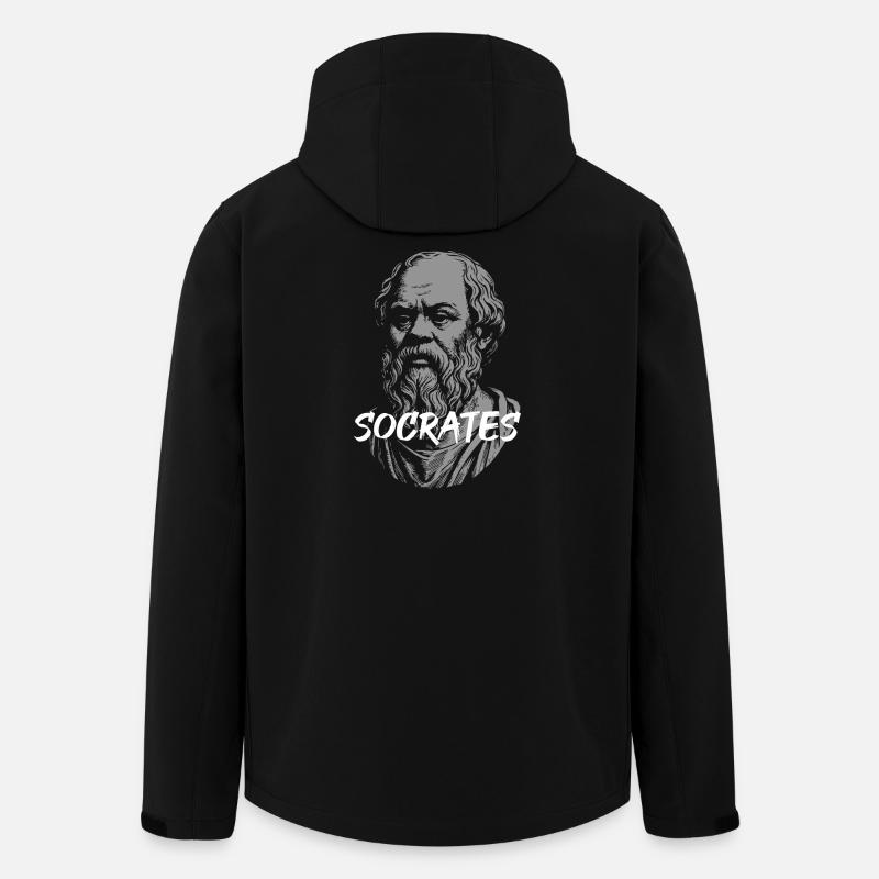 Socrates Ancient Philosopher Portrait - Men’s Recycled Softshell Jacket by Stanley/Stella - black
