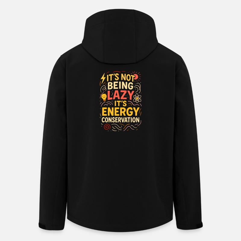 Energieeinsparung nicht faul - Recycelte Männer Softshell-Jacke von Stanley/Stella - Schwarz