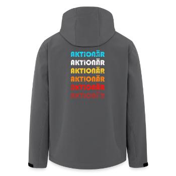 Aktionär Bunt - Recycelte Männer Softshell-Jacke von Stanley/Stella - Schwarz - Hinten - AI Model Male 185 light (185cm)