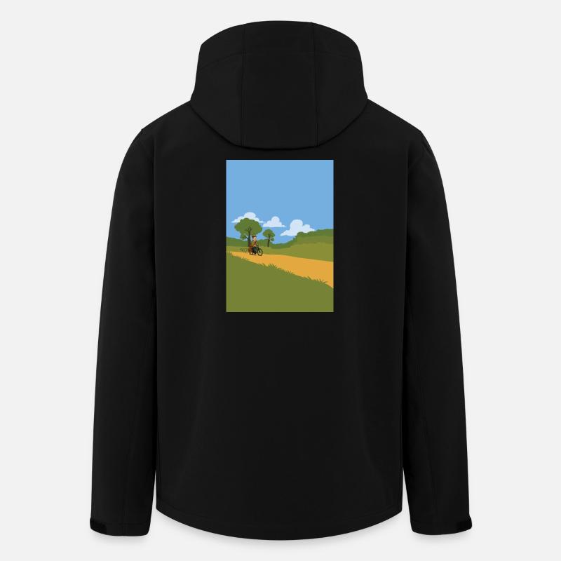 Postbote auf dem Fahrrad - Recycelte Männer Softshell-Jacke von Stanley/Stella - Schwarz