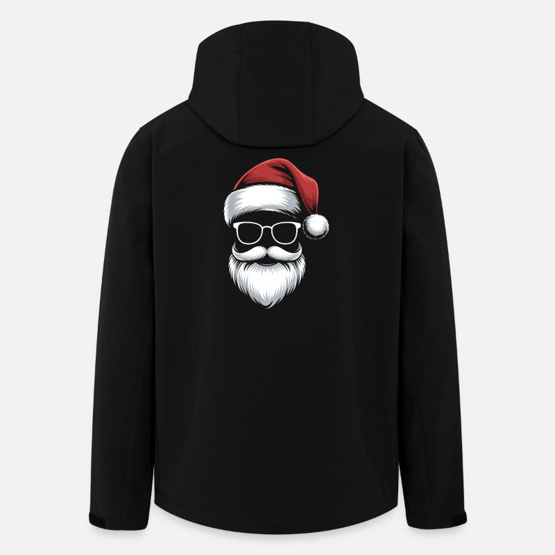 Santa Gläser mit Bart & Mütze - Recycelte Männer Softshell-Jacke von Stanley/Stella - Schwarz
