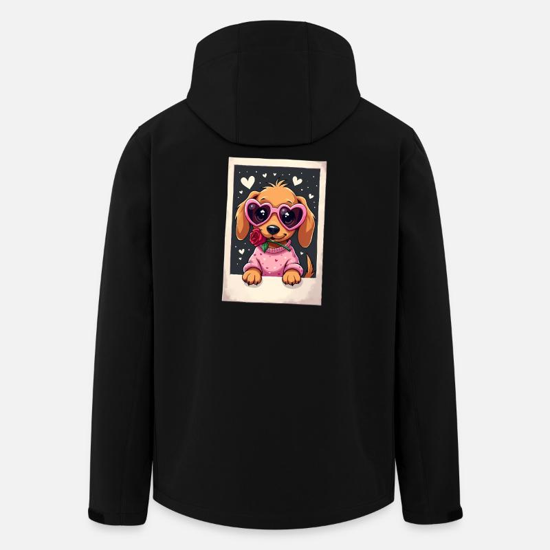 Dackel Dachshund Tekel - Recycelte Männer Softshell-Jacke von Stanley/Stella - Schwarz
