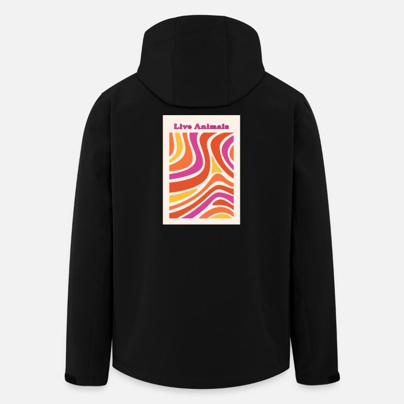 Lebendige Farbwellen - Recycelte Männer Softshell-Jacke von Stanley/Stella - Schwarz