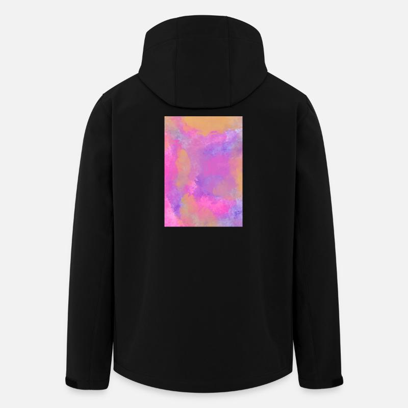 Gradient - Flieder personalisierbar - Recycelte Männer Softshell-Jacke von Stanley/Stella - Schwarz