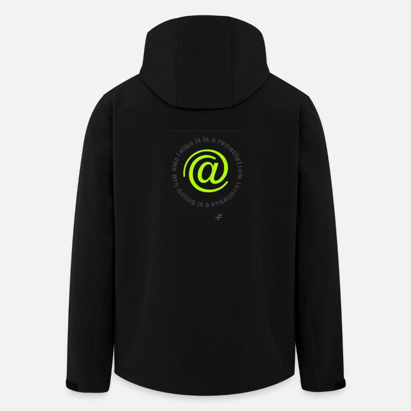 Réplication du logo Neon @ Circle - Veste softshell homme en polyester recyclé Stanley/Stella - noir