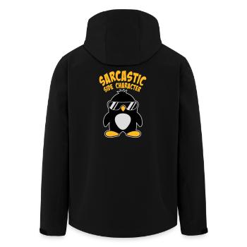 Pinguin Sarcastic Side Character Sonnenbrille Logo - Recycelte Männer Softshell-Jacke von Stanley/Stella - Schwarz - Hinten - AI Model Male 185 light (185cm)