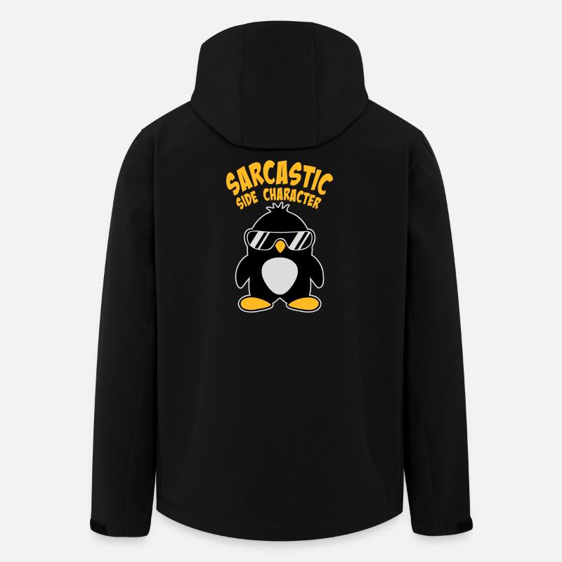 Penguin Sarcastic Side Character Sunglasses Logo - Men’s Recycled Softshell Jacket by Stanley/Stella - black