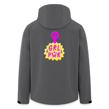 GIRL POWER – HEART OF STRENGTH! ♀ GIRLS SISTERS - Recycelte Männer Softshell-Jacke von Stanley/Stella - Schwarz - Hinten - AI Model Male 185 light (185cm)