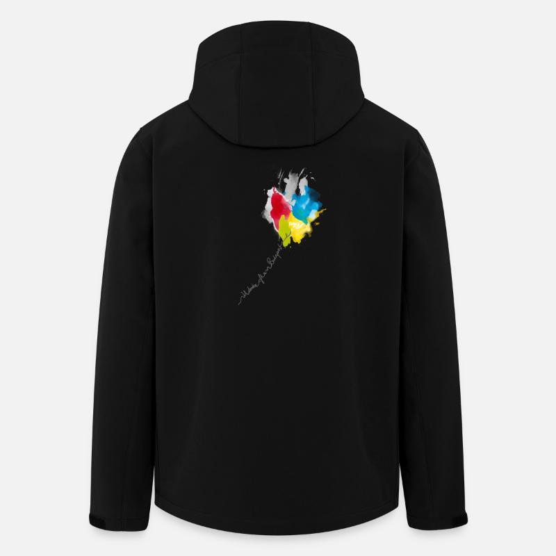 Color Cascade Kaleidoscope - Men’s Recycled Softshell Jacket by Stanley/Stella - black