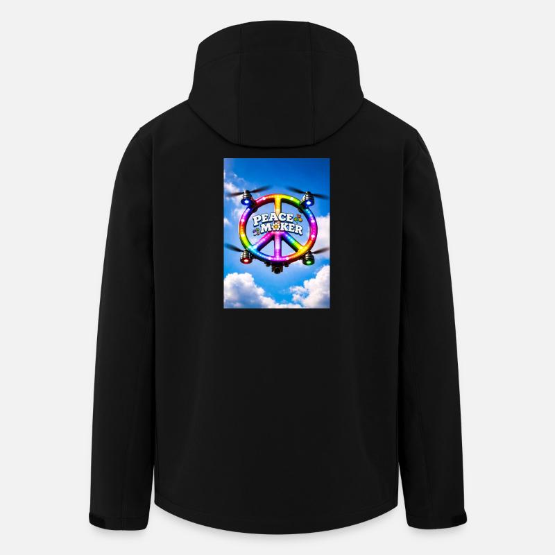 Peace Maker Rainbow LED Ring - Men’s Recycled Softshell Jacket by Stanley/Stella - black