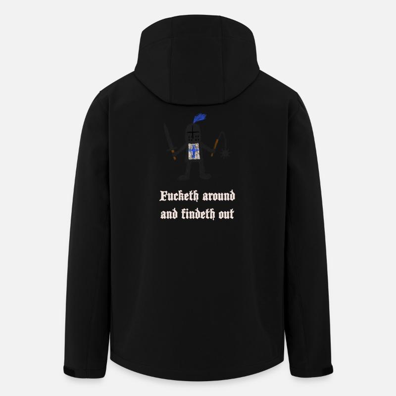 Kreuzritter: Ritter mit Schild und Keule - Recycelte Männer Softshell-Jacke von Stanley/Stella - Schwarz