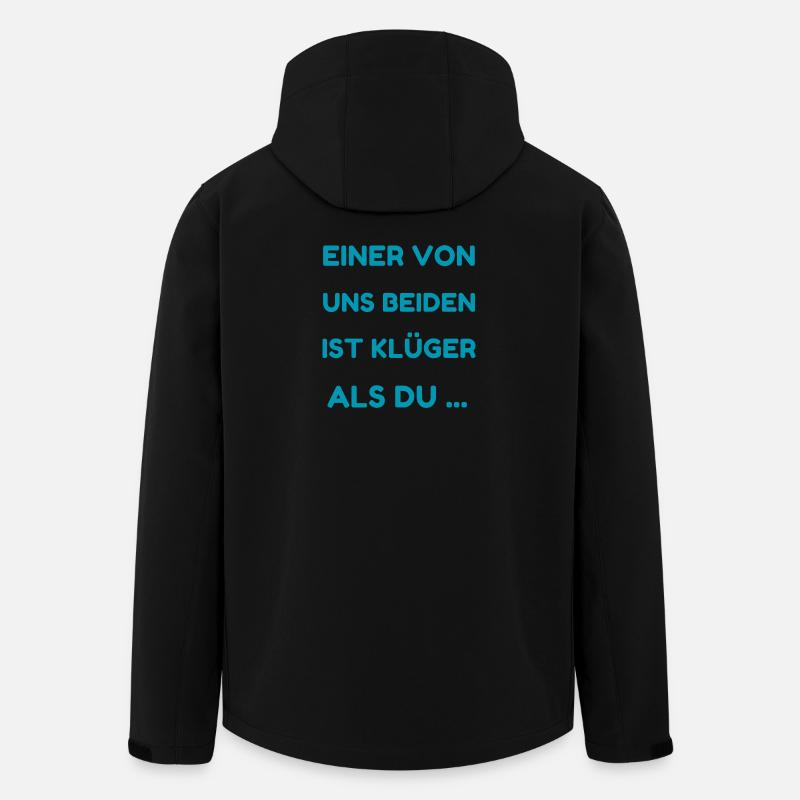 Einer Von Uns Beiden Ist Klüger - Recycelte Männer Softshell-Jacke von Stanley/Stella - Schwarz