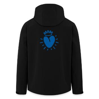 Bright Heart – The King of Love and Tenderness - Men’s Recycled Softshell Jacket by Stanley/Stella - black - Back - AI Model Male 185 light (185cm)
