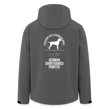 GERMAN SHORTHAIRED POINTER Guardian Angel Wilsigns - Recycelte Männer Softshell-Jacke von Stanley/Stella - Schwarz - Hinten - AI Model Male 185 light (185cm)