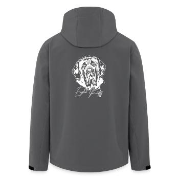 DEUTSCH MASTIFF Dogs Portrait pedigree dog Wilsigns - Men’s Recycled Softshell Jacket by Stanley/Stella - black - Back - AI Model Male 185 light (185cm)