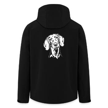 Weimaraner Portrait Hund Hunde Wilsigns - Recycelte Männer Softshell-Jacke von Stanley/Stella - Schwarz - Hinten - AI Model Male 185 light (185cm)