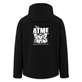 Welsh Corgi ich atme Spruch Hunde Wilsigns - Recycelte Männer Softshell-Jacke von Stanley/Stella - Schwarz - Hinten - AI Model Male 185 light (185cm)