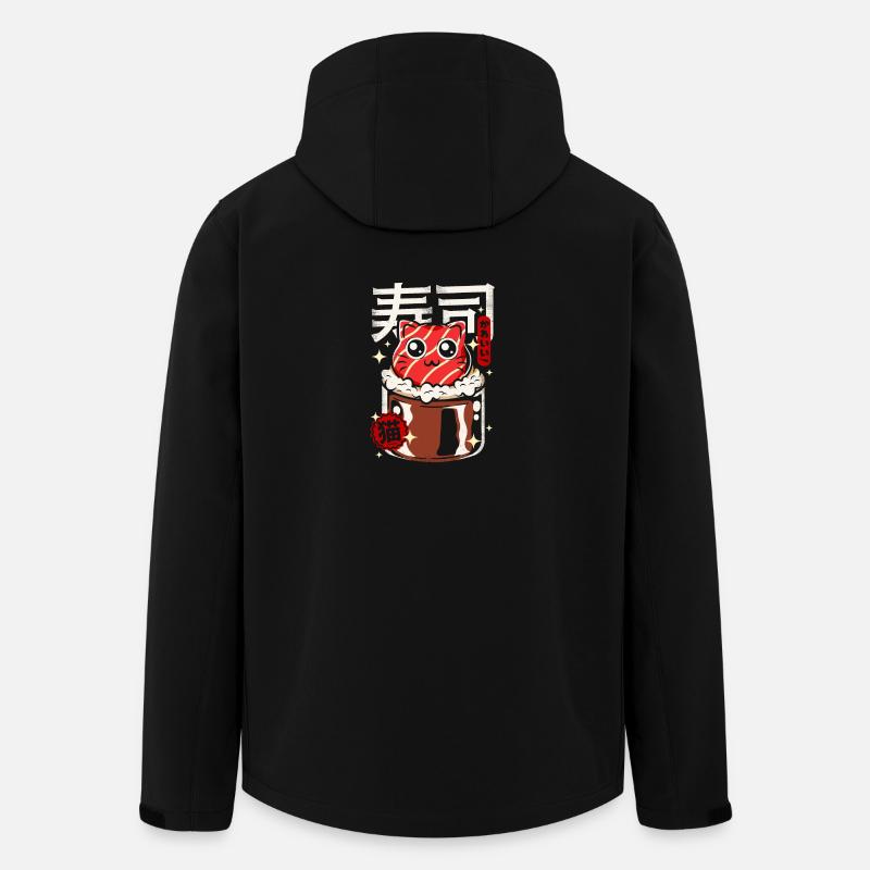 Japan - Cute Sushi Cat - Men’s Recycled Softshell Jacket by Stanley/Stella - black