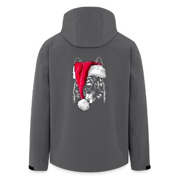 GERMAN SHEPHERD DOG German Shepherd Christmas - Men’s Recycled Softshell Jacket by Stanley/Stella - black - Back - AI Model Male 185 light (185cm)