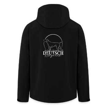 Deutsch Kurzhaar Jagdhunde Hund Wilsigns - Recycelte Männer Softshell-Jacke von Stanley/Stella - Schwarz - Hinten - AI Model Male 185 light (185cm)