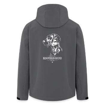 Hanoverian Hound Mom Dog Dog Hunting Dogs Wilsigns - Men’s Recycled Softshell Jacket by Stanley/Stella - black - Back - AI Model Male 185 light (185cm)
