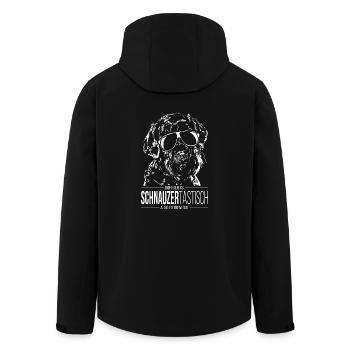 SCHNAUZERTASTISCH Riesenschnauzer Hundespruch Hund - Recycelte Männer Softshell-Jacke von Stanley/Stella - Schwarz - Hinten - AI Model Male 185 light (185cm)