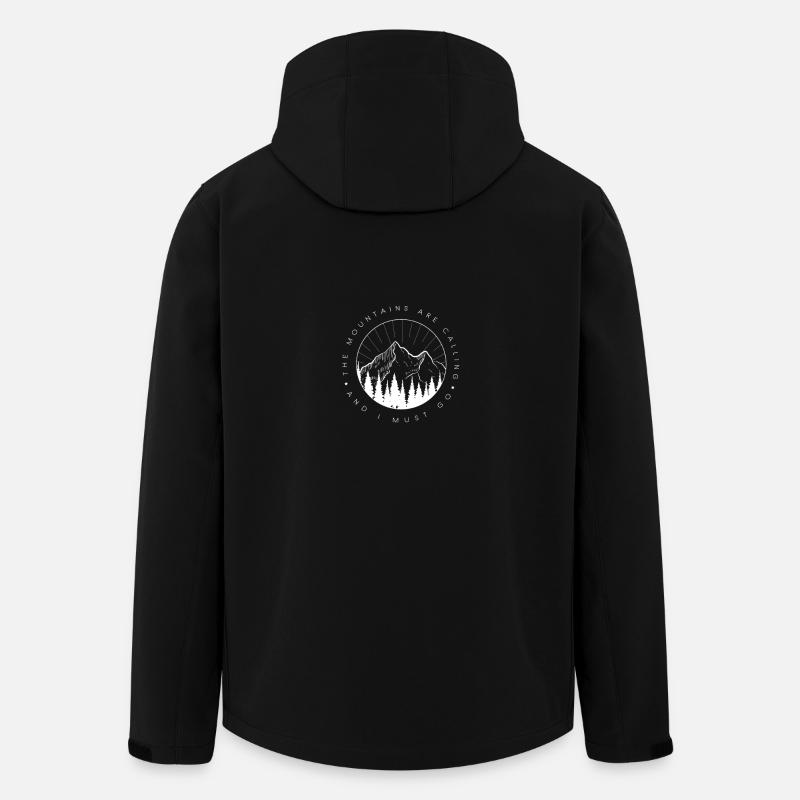 Berge - Recycelte Männer Softshell-Jacke von Stanley/Stella - Schwarz