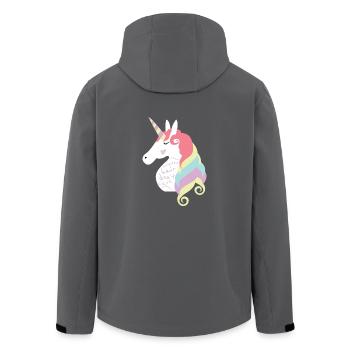 Unicorn Unicorn hair don't care gift girl - Men’s Recycled Softshell Jacket by Stanley/Stella - black - Back - AI Model Male 185 light (185cm)