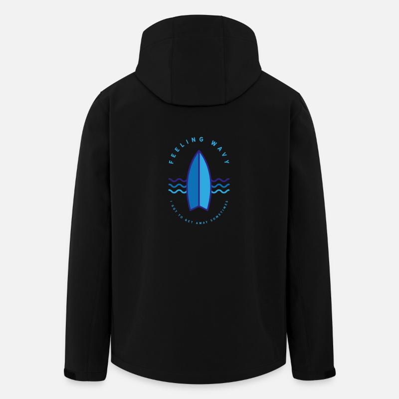 Surfer Shirt – Feeling Wavy - Recycelte Männer Softshell-Jacke von Stanley/Stella - Schwarz
