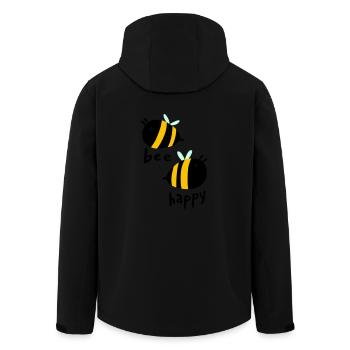 Bee Happy - Men’s Recycled Softshell Jacket by Stanley/Stella - black - Back - AI Model Male 185 light (185cm)