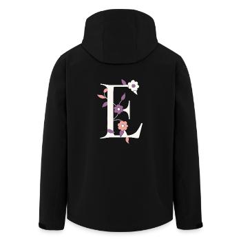 Buchstabe E Monogramm Retro - Recycelte Männer Softshell-Jacke von Stanley/Stella - Schwarz - Hinten - AI Model Male 185 light (185cm)