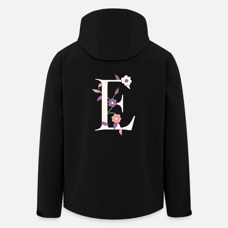 Letter E Monogram Retro - Men’s Recycled Softshell Jacket by Stanley/Stella - black