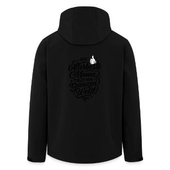 Allerbeste Mama Spruch - Recycelte Männer Softshell-Jacke von Stanley/Stella - Schwarz - Hinten - AI Model Male 185 light (185cm)