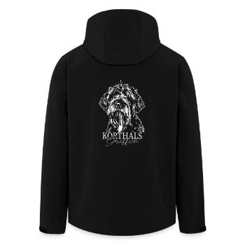 KORTHALS GRIFFON Portrait Jagdhunde Hunde Wilsigns - Recycelte Männer Softshell-Jacke von Stanley/Stella - Schwarz - Hinten - AI Model Male 185 light (185cm)