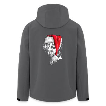 Santa Dobermann Weihnachten Hunde Wilsigns - Recycelte Männer Softshell-Jacke von Stanley/Stella - Schwarz - Hinten - AI Model Male 185 light (185cm)