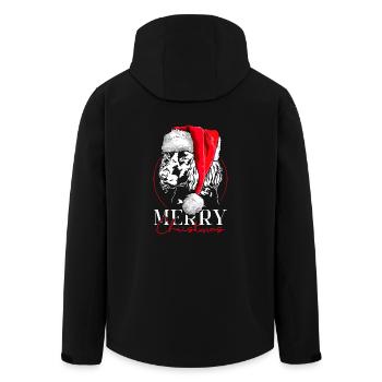 Santa German Quail Dog Merry Christmas Dogs - Men’s Recycled Softshell Jacket by Stanley/Stella - black - Back - AI Model Male 185 light (185cm)