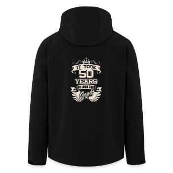 50 Years T-Shirt Geschenk Idee Weihnachten Lustig - Recycelte Männer Softshell-Jacke von Stanley/Stella - Schwarz - Hinten - AI Model Male 185 light (185cm)