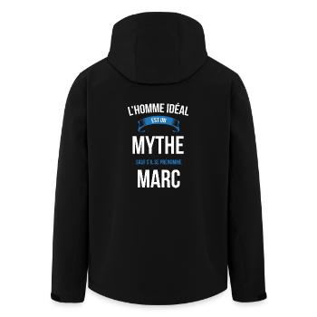 Marc idéal mythe cadeau noël - Veste softshell homme en polyester recyclé Stanley/Stella - noir - Dos - AI Model Male 185 light (185cm)