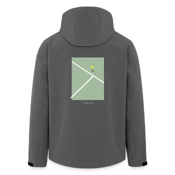 Tennis Art - Recycelte Männer Softshell-Jacke von Stanley/Stella - Schwarz - Hinten - AI Model Male 185 light (185cm)