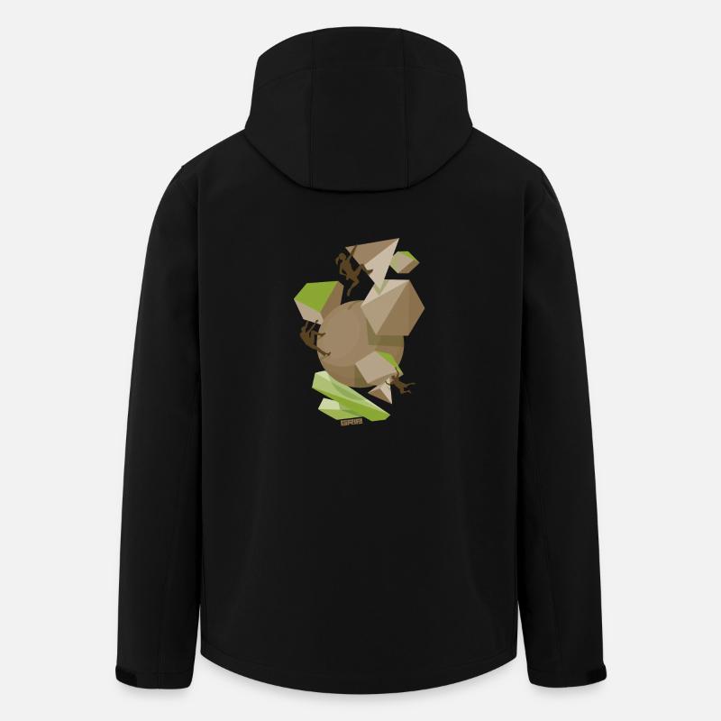 Spaß-Team - Recycelte Männer Softshell-Jacke von Stanley/Stella - Schwarz