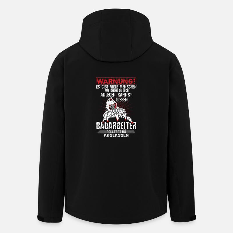 Bauarbeiter T-Shirt · Baustelle · Bagger · Kran - Recycelte Männer Softshell-Jacke von Stanley/Stella - Schwarz