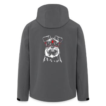 MINIATURES SCHNAUZERS LUNETTES Chiens Chien Wilsigns - Veste softshell homme en polyester recyclé Stanley/Stella - noir - Dos - AI Model Male 185 light (185cm)