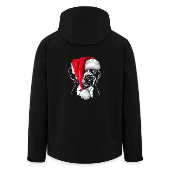 Santa GROSSER SCHWEIZER SENNENHUND Weihnachten - Recycelte Männer Softshell-Jacke von Stanley/Stella - Schwarz - Hinten - AI Model Male 185 light (185cm)